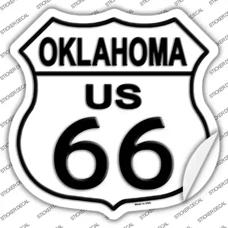 Oklahoma Route 66 Novelty Highway Shield Sticker Decal Small