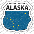 Alaska Flag Novelty Highway Shield Sticker Decal Small