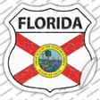 Florida Flag Novelty Highway Shield Sticker Decal Small