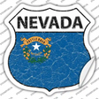 Nevada Flag Novelty Highway Shield Sticker Decal Small