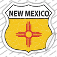 New Mexico Flag Novelty Highway Shield Sticker Decal Small