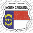 North Carolina Flag Novelty Highway Shield Sticker Decal Small