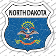 North Dakota Flag Novelty Highway Shield Sticker Decal Small