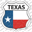 Texas Flag Novelty Highway Shield Sticker Decal Small