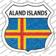 Aland Islands Flag Novelty Highway Shield Sticker Decal Small