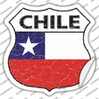 Chile Flag Novelty Highway Shield Sticker Decal Small