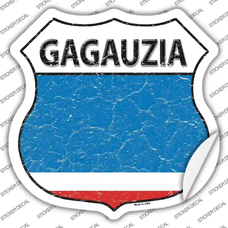 Gagauzia Flag Novelty Highway Shield Sticker Decal Small