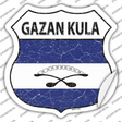 Gazan Kula Flag Novelty Highway Shield Sticker Decal Small