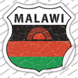 Malawi Flag Novelty Highway Shield Sticker Decal