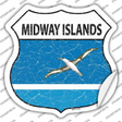 Midway Islands Flag Novelty Highway Shield Sticker Decal