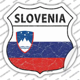 Slovenia Flag Novelty Highway Shield Sticker Decal