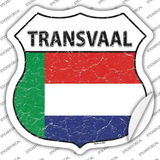 Transvaal Flag Novelty Highway Shield Sticker Decal Small