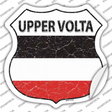 Upper Volta Flag Novelty Highway Shield Sticker Decal Small