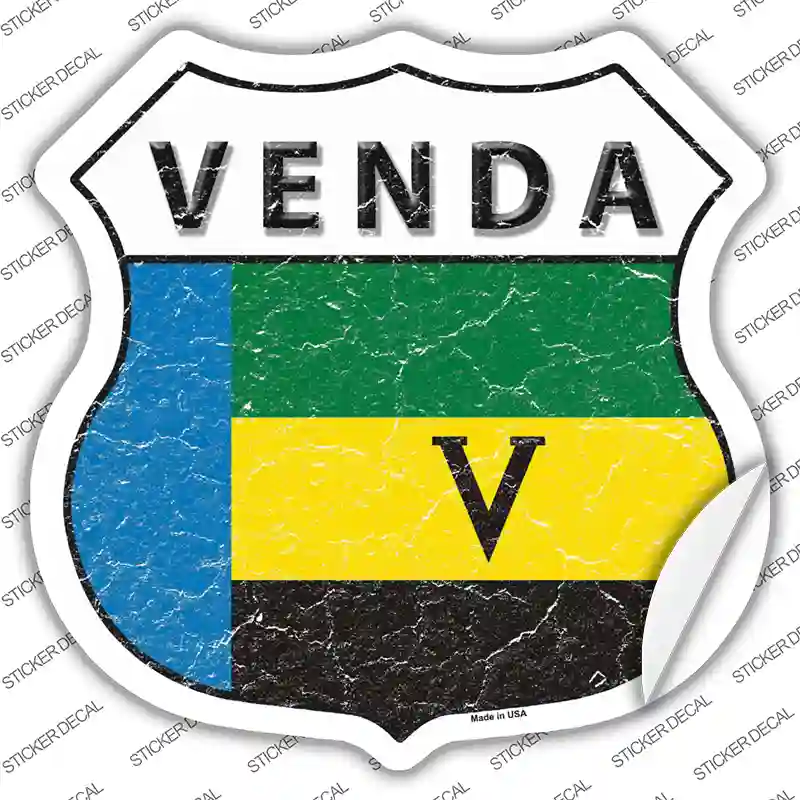 Venda Flag Novelty Highway Shield Sticker Decal Small