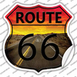 Route 66 Sunset Novelty Highway Shield Sticker Decal Small