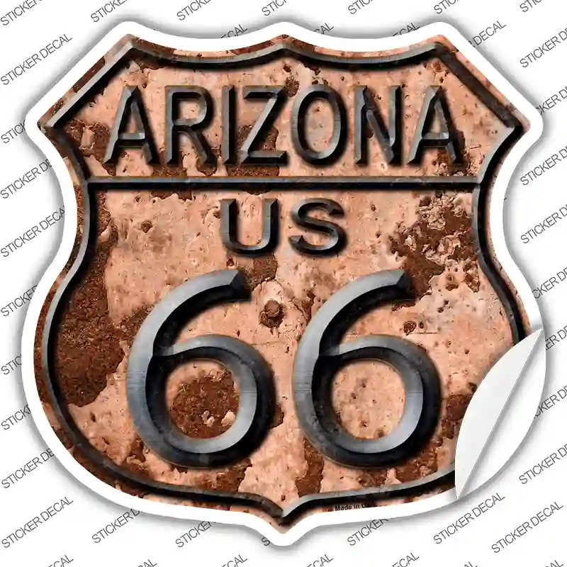 Arizona Route 66 Rusty Novelty Highway Shield Sticker Decal