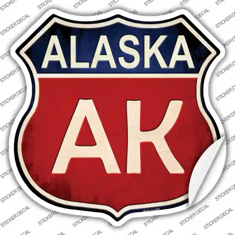 Alaska Novelty Highway Shield Sticker Decal Small