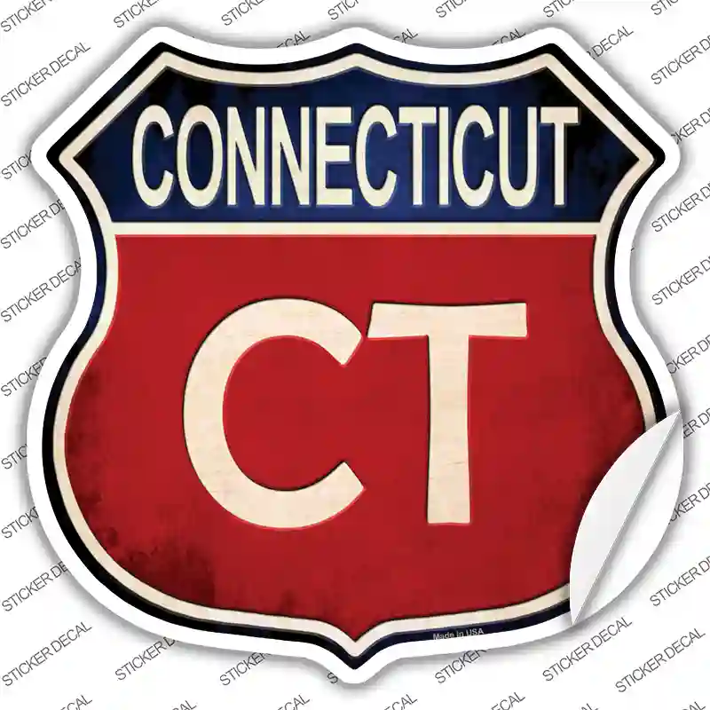 Connecticut Novelty Highway Shield Sticker Decal
