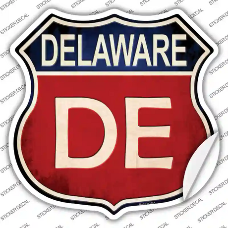 Delaware Novelty Highway Shield Sticker Decal