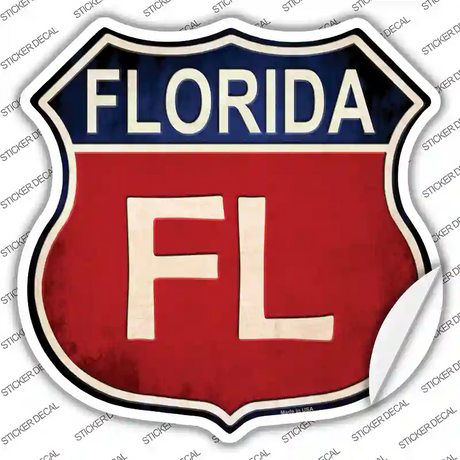 Florida Novelty Highway Shield Sticker Decal Small