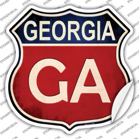 Georgia Novelty Highway Shield Sticker Decal Small