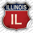 Illinois Novelty Highway Shield Sticker Decal Small