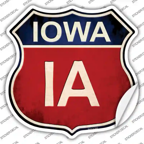 lowa Novelty Highway Shield Sticker Decal Small