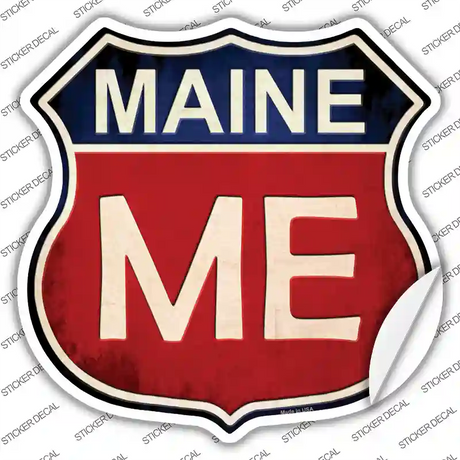 Maine Novelty Highway Shield Sticker Decal Small