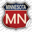 Minnesota Novelty Highway Shield Sticker Decal Small