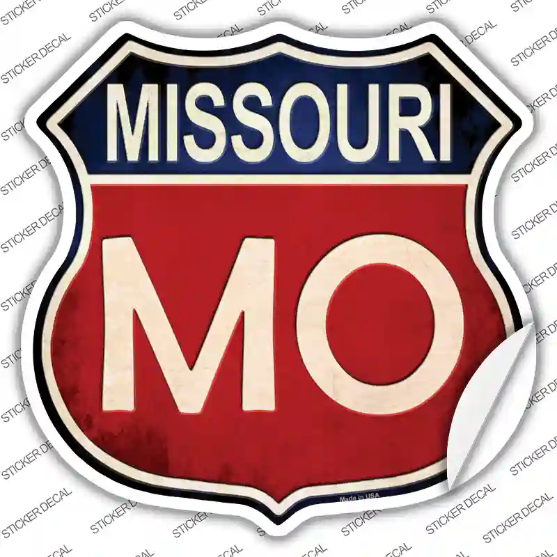 Missouri Novelty Highway Shield Sticker Decal Small