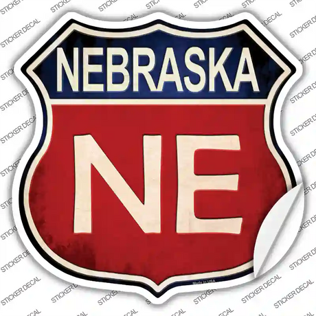 Nebraska Novelty Highway Shield Sticker Decal Small