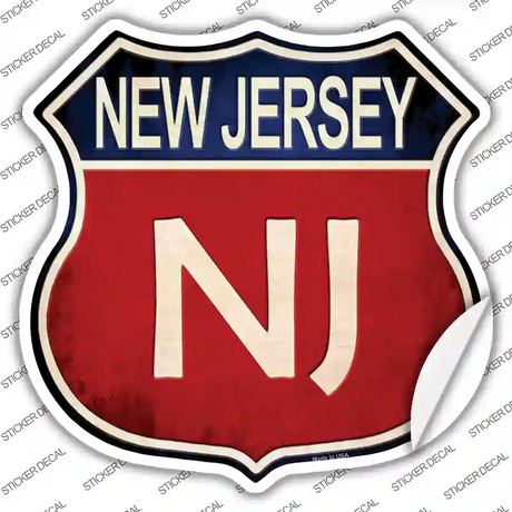 New Jersey Novelty Highway Shield Sticker Decal Small