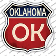 Oklahoma Novelty Highway Shield Sticker Decal Small