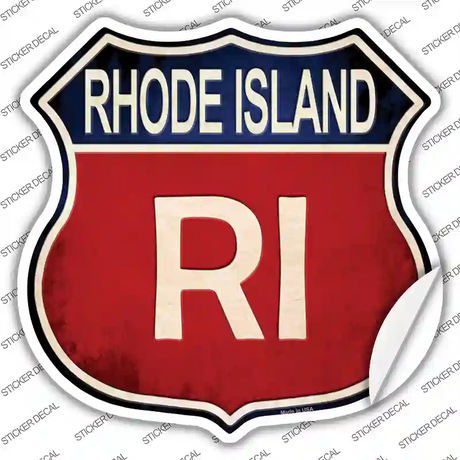 Rhode Island Novelty Highway Shield Sticker Decal Small