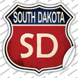 South Dakota Novelty Highway Shield Sticker Decal Small