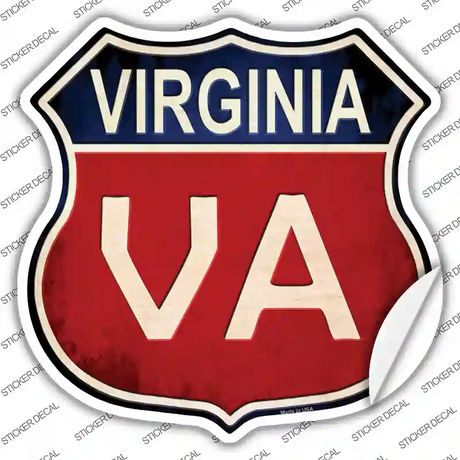 Virginia Novelty Highway Shield Sticker Decal Small