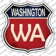 Washington Novelty Highway Shield Sticker Decal Small