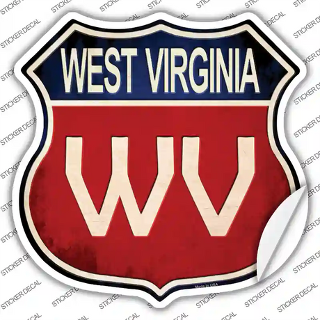 West Virginia Novelty Highway Shield Sticker Decal Small