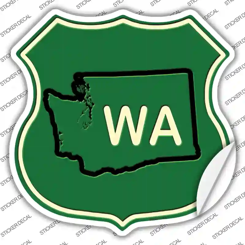 WA Novelty Highway Shield Sticker Decal Small