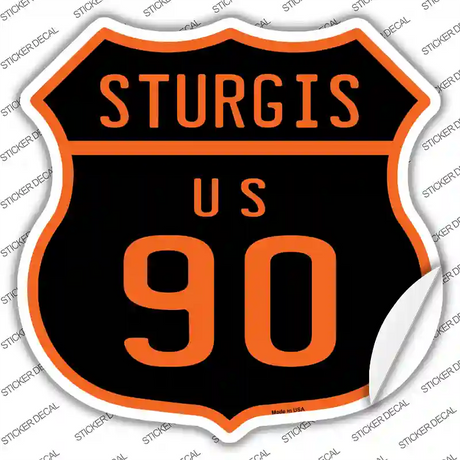 Sturgis US 90 Novelty Highway Shield Sticker Decal Small