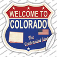 Colorado Established Novelty Highway Shield Sticker Decal Small