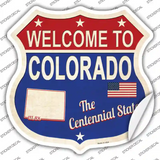 Colorado Established Novelty Highway Shield Sticker Decal Small