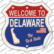 Delaware Established Novelty Highway Shield Sticker Decal Small