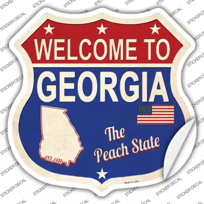 Georgia Established Novelty Highway Shield Sticker Decal Small