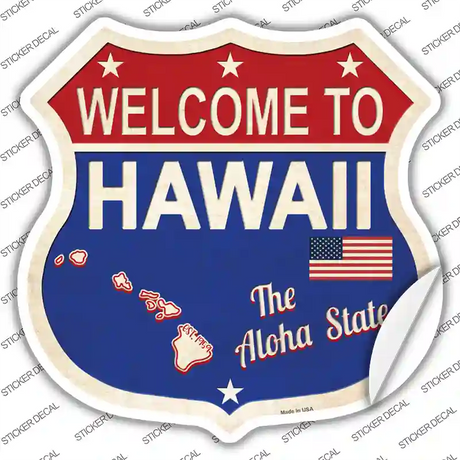 Hawaii Established Novelty Highway Shield Sticker Decal Small