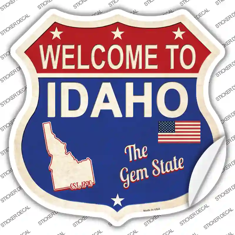 Idaho Established Novelty Highway Shield Sticker Decal Small