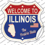 Illinois Established Novelty Highway Shield Sticker Decal Small