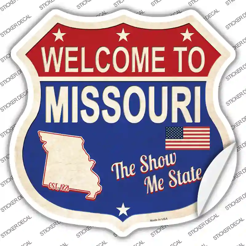 Missouri Established Novelty Highway Shield Sticker Decal Small