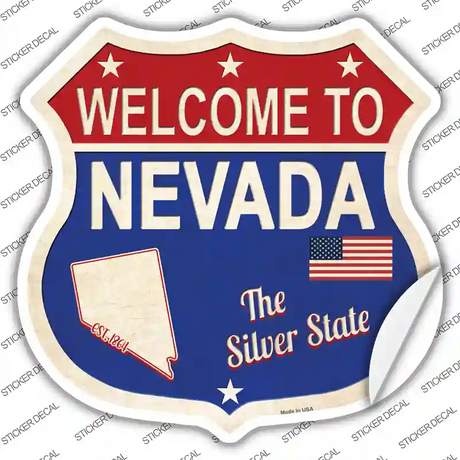 Nevada Established Novelty Highway Shield Sticker Decal Small