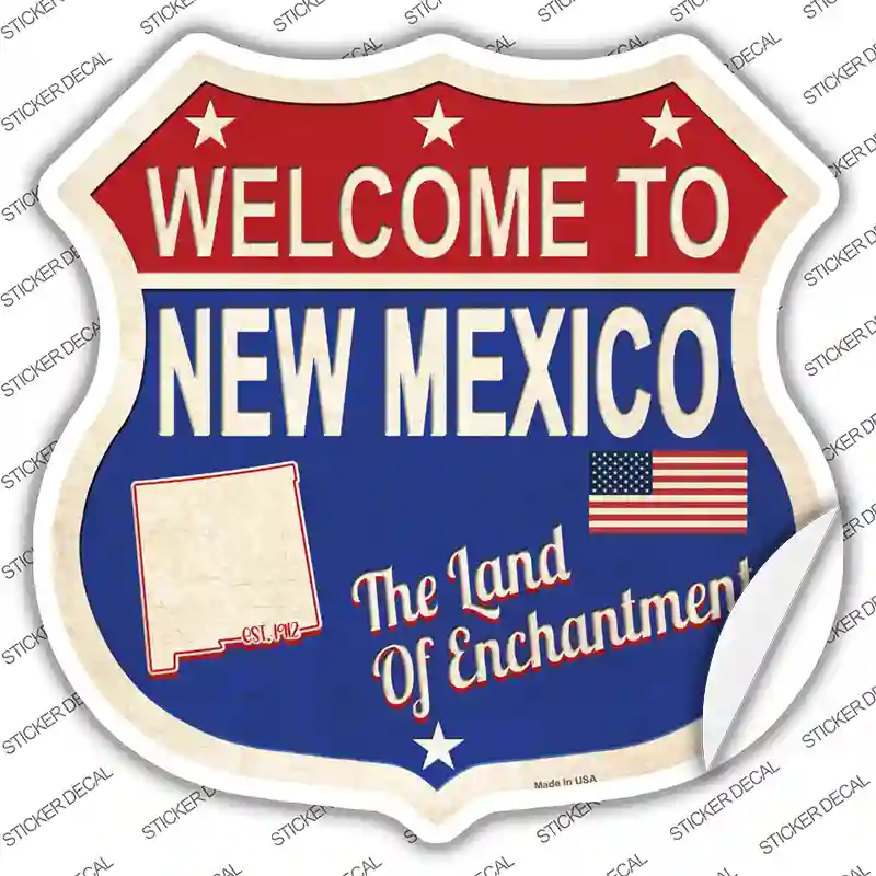 New Mexico Established Novelty Highway Shield Sticker Decal Small